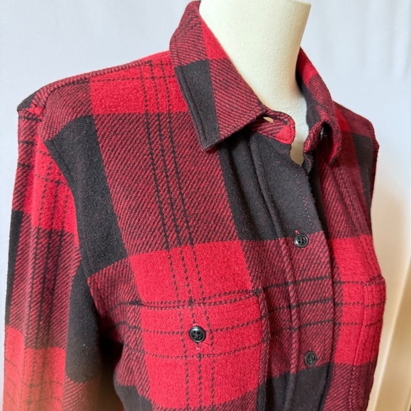 FAHERTY LEGEND SWEATER SHIRT SHACKET ORCHARD HOUSE PLAID FARMCORE LOGGER NWT M - Picture 7 of 9
